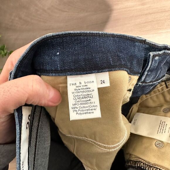 Rag and Bone Womens Indigo 10 Inch Capri Jeans Size 24 - Picture 9 of 9